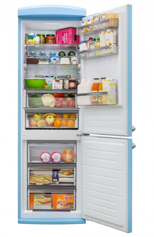 9231640 Холодильник с морозильником   Schaub Lorenz SLU S335U4E голубой STDN-0081363 - Вид №2