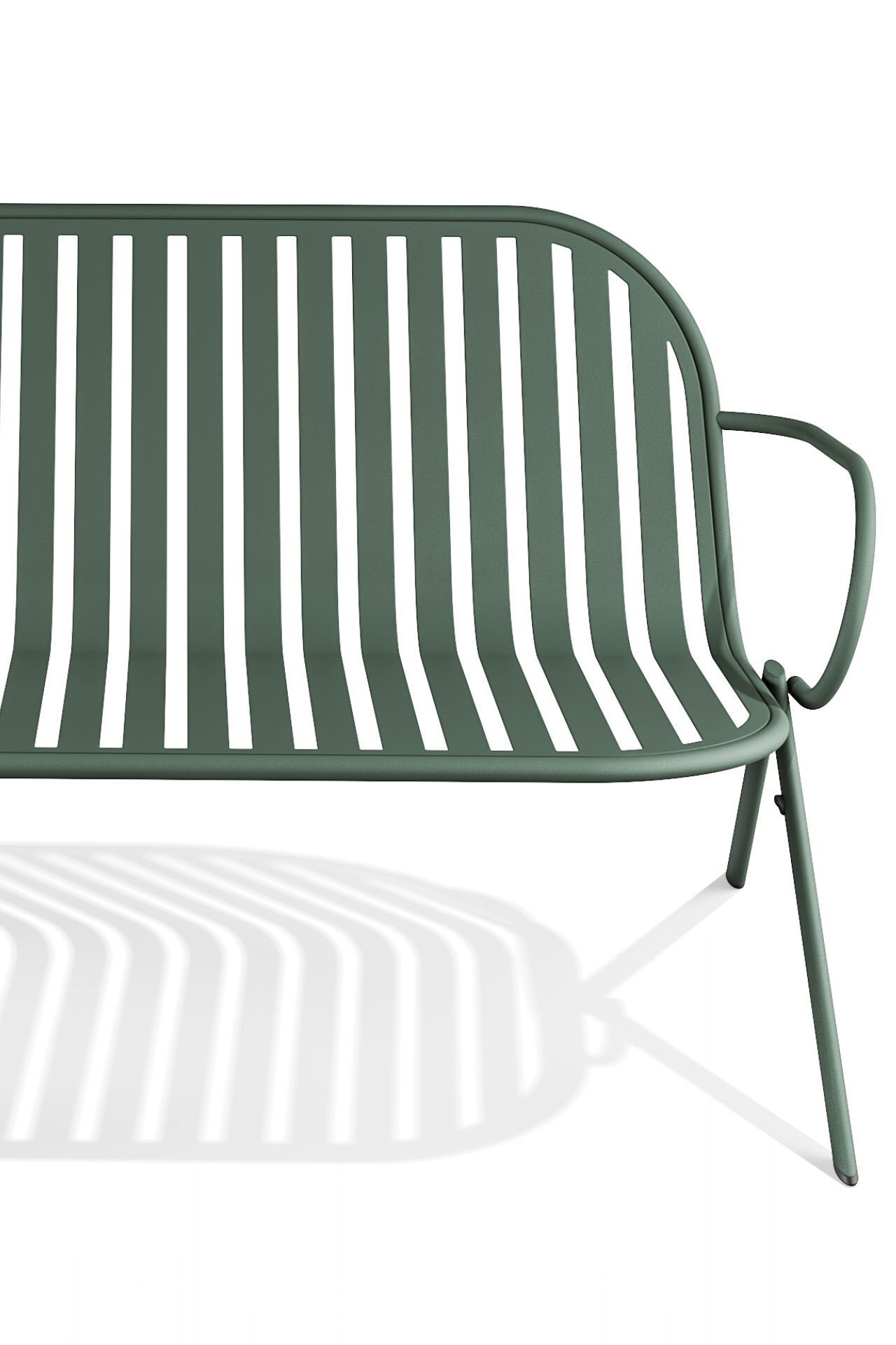 Стальная штабелируемая садовая скамейка с порошковым покрытием со спинкой BABEL D Melik ARCH-00134412