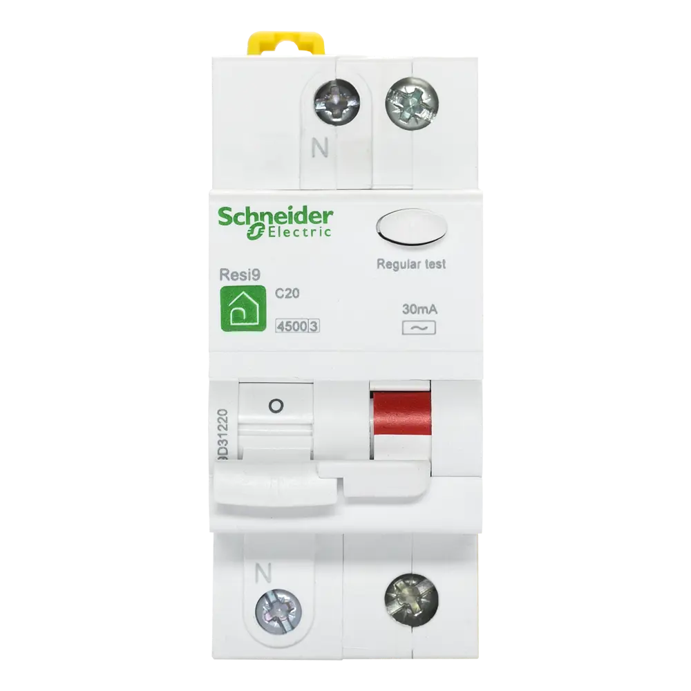 Дифференциальный автомат Schneider Electric Resi9 2P N C20 А 30 мА 4.5 кА АС R9D31220 STLM-2150080 - Вид №1
