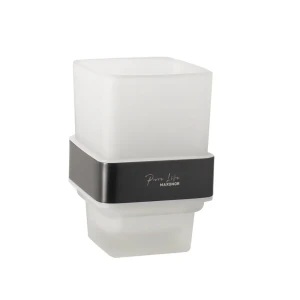 91761702 Стакан и держатель для зубных щеток Maxonor Pure Life PL2006, цвет графит матовый STLM-1490152