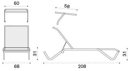 Откидной алюминиевый садовый шезлонг Ocean Santreyd sun-id-1432671 - Вид №7