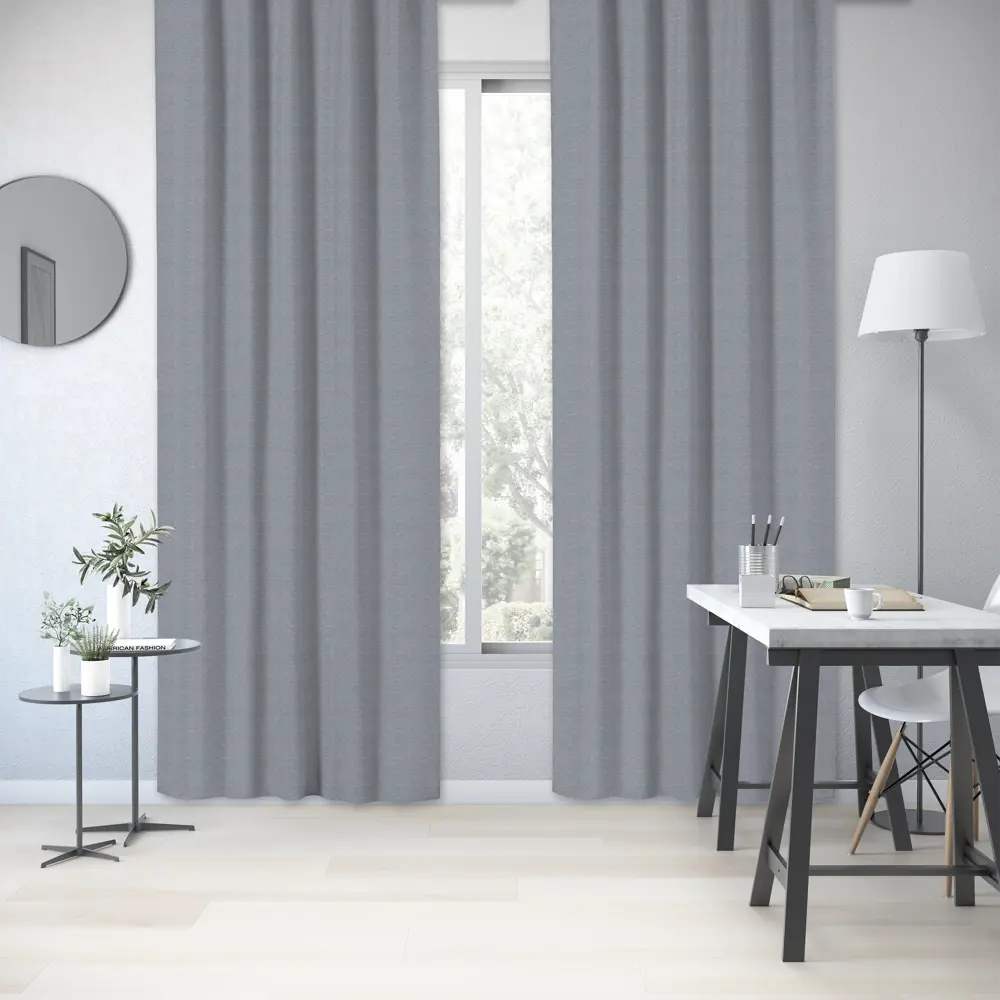 Штора на ленте Inspire Kanet 160x280 см цвет голубой 83561911 STLM-2041340  - Вид №1