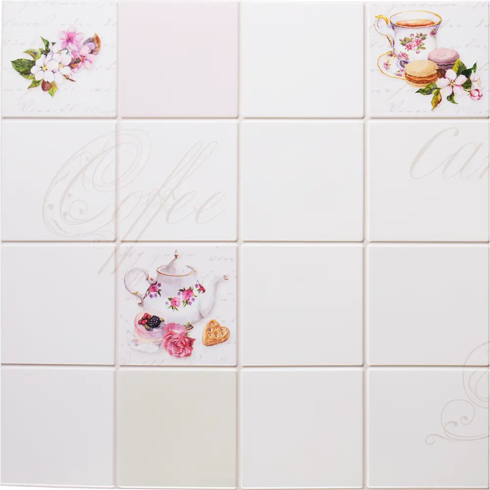 Листовая панель ПВХ Плитка чайная 902x601x0.5 мм 0.54 м² GRACE STLM-2136672