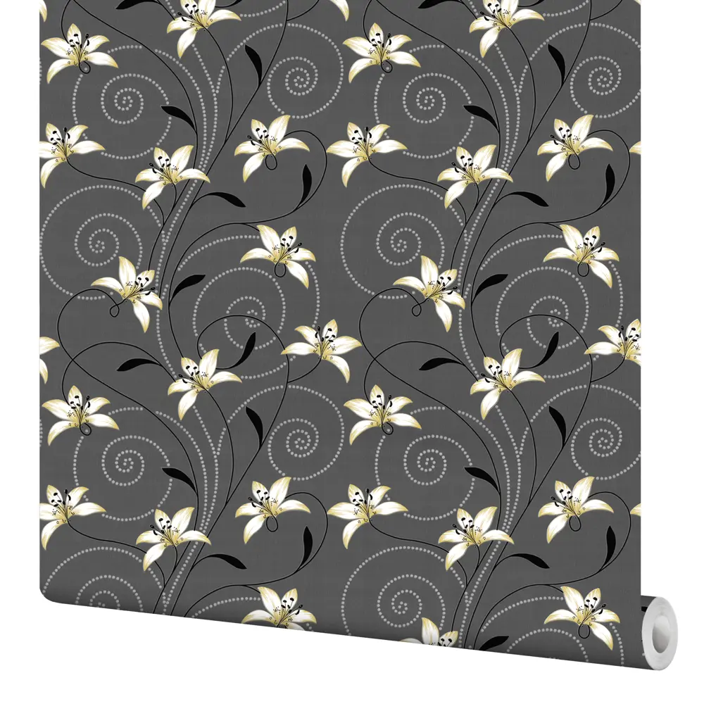 Обои флизелиновые Vilia Вояж чёрные 1.06 м 1145-22 STLM-2080153