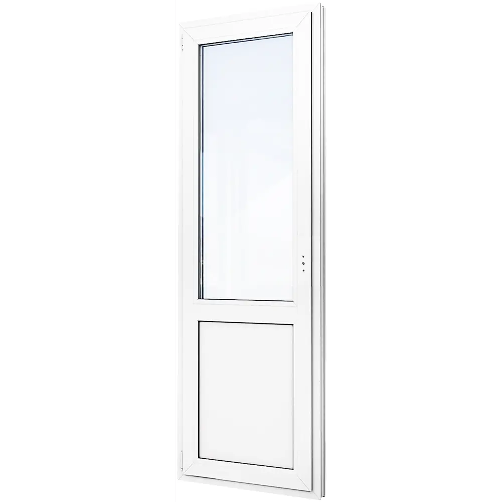 Балконная дверь ПВХ Deceuninck одностворчатая левая поворотная 2130x700 мм (ВxШ) двуxкамерный стеклопакет белый STLM-2088311 - Вид №2