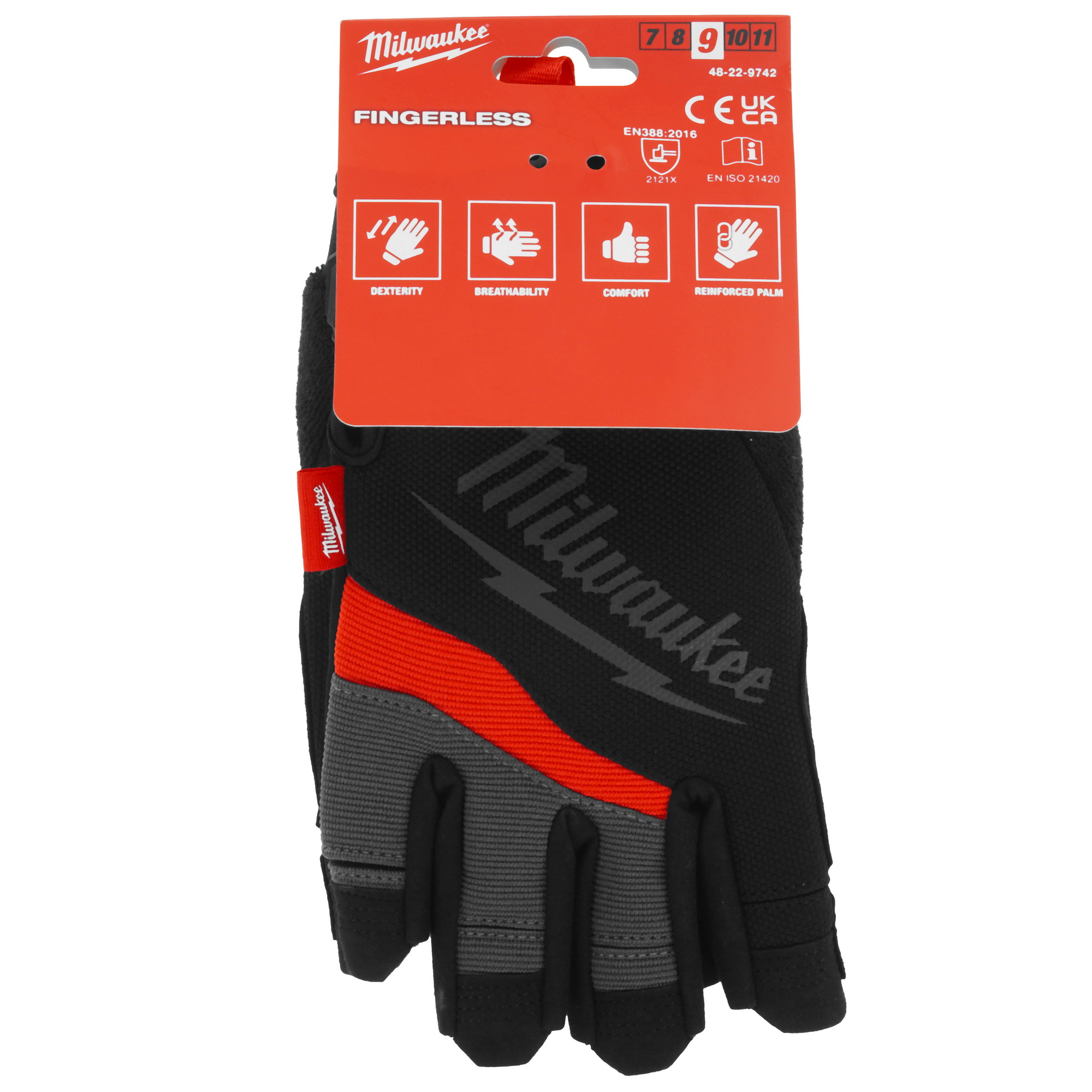 Полуперчатки трикотажные Milwaukee Fingerless 9/L 5478032 STDN-0003167 - Вид №4