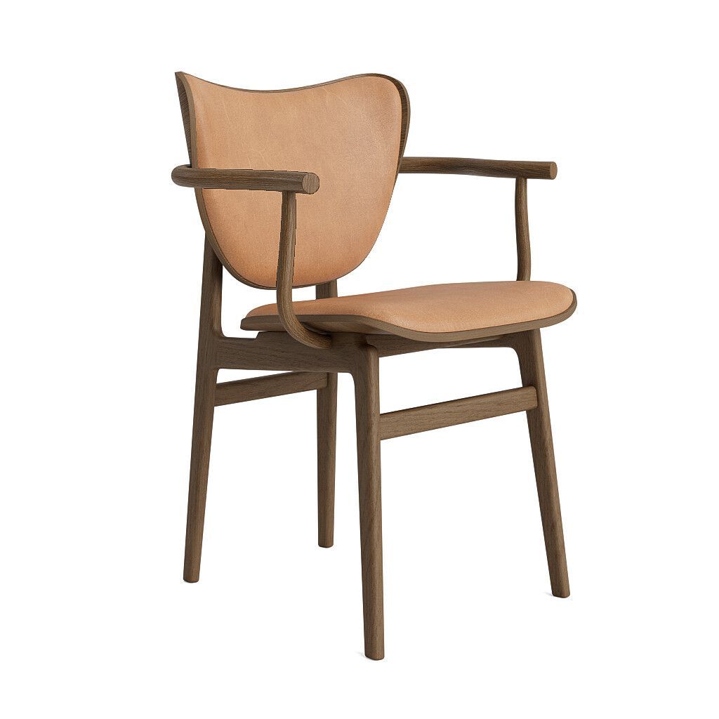 Кожаный и дубовый стул с подлокотниками NORR11 Elephant ARCH-00148755 - Вид №8