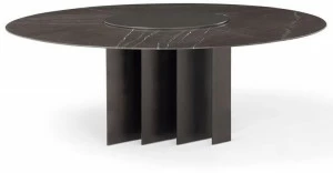 AMURA Круглый мраморный стол с основанием из листового металла Exilis Am092.t540