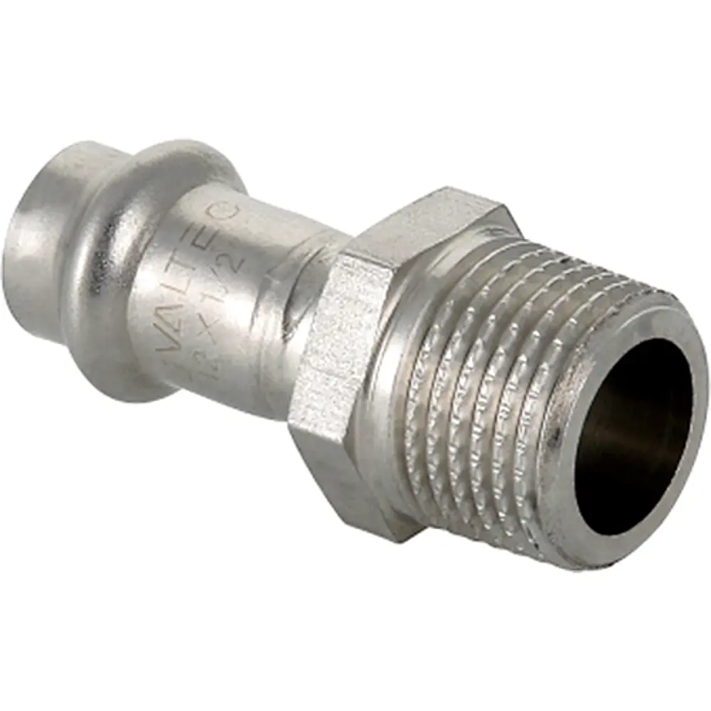 Переходник Valtec 3/4"x28 мм НР нержавеющая сталь STLM-2035357