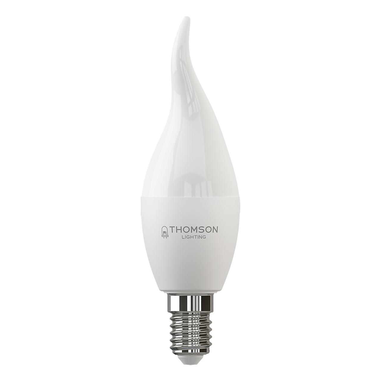 TH-B2029 Лампа светодиодная E14 10W 3000K свеча на ветру матовая Thomson