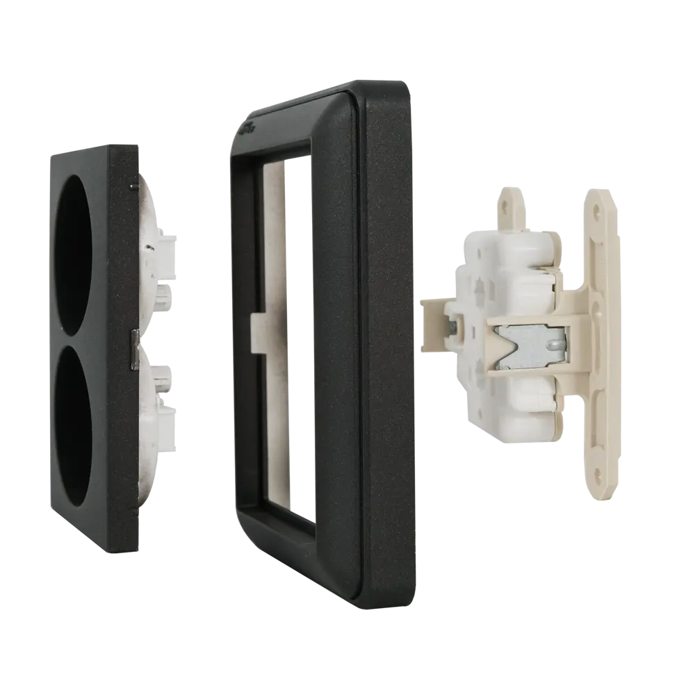 Розетка Schneider Electric W59, 2 разъема, защитные шторки, цвет черный бархат STLM-2186800 - Вид №5