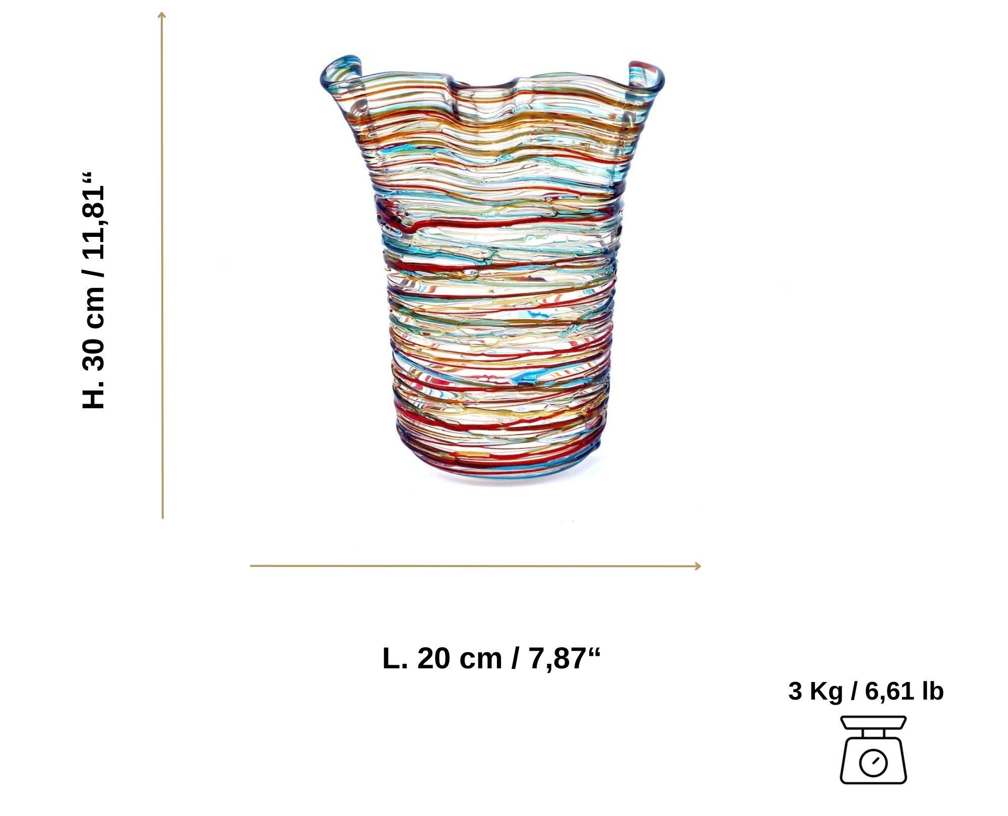 ВАЗа ручной работы из муранского стекла YourMurano Wired Vases ARCH-00144985 - Вид №8