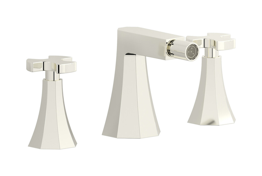 Смеситель для биде на 3 отверстия с донным клапаном WE ARE IB bt393pl Platinum Belmondo 