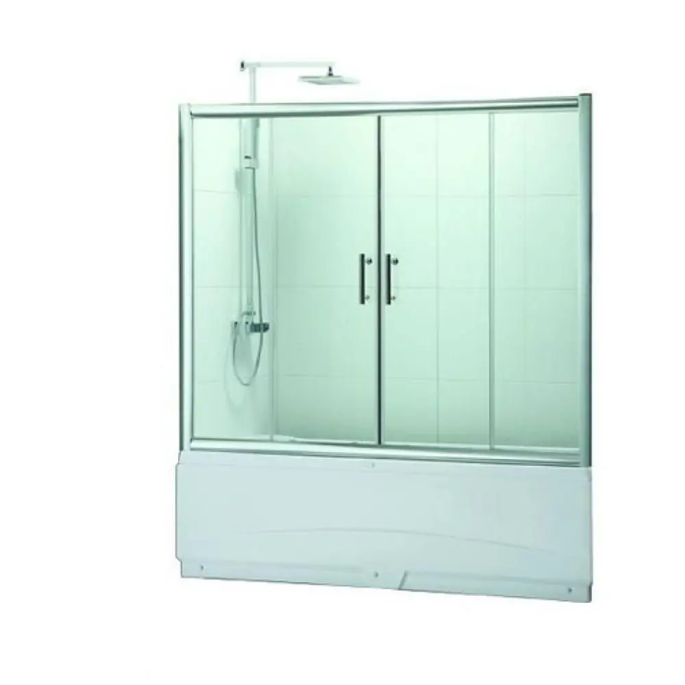 Ширма для ванны Mezzo 150x150 см, цвет прозрачный, хром 13099070 STLM-2135110 Santreyd Без серии