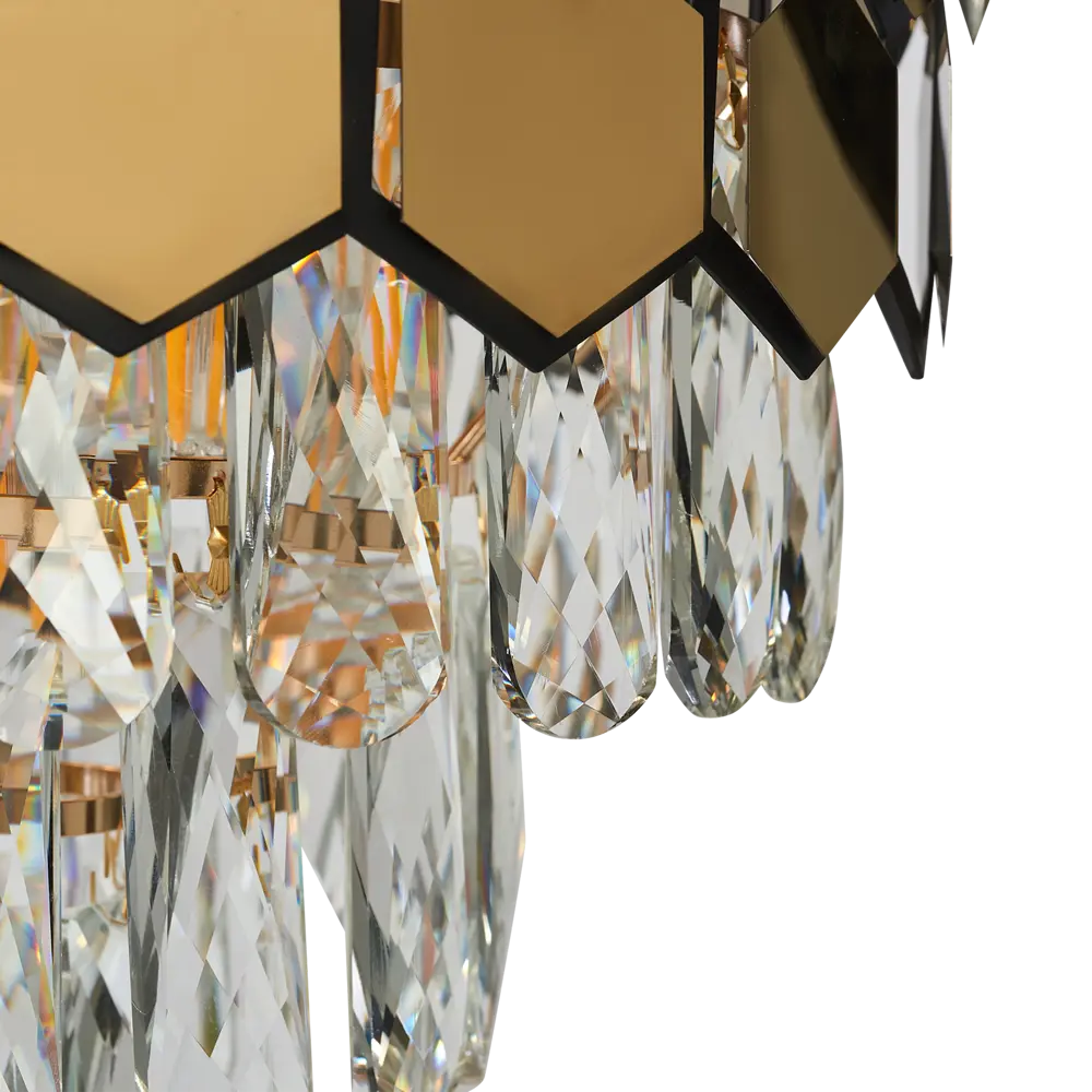 Люстра каскадная хрустальная подвесная Wink Майя E1925/6, 6 ламп, 18 м², цвет золотистый STLM-2153096 - Вид №6