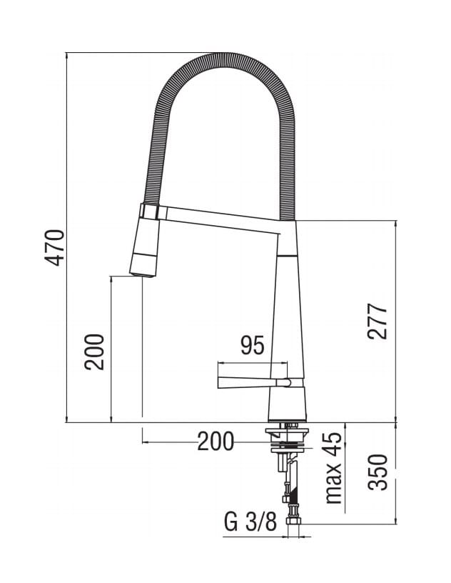 Кухонный смеситель со съемным ручным душем Nobili Likid ARCH-00069182 - Вид №2