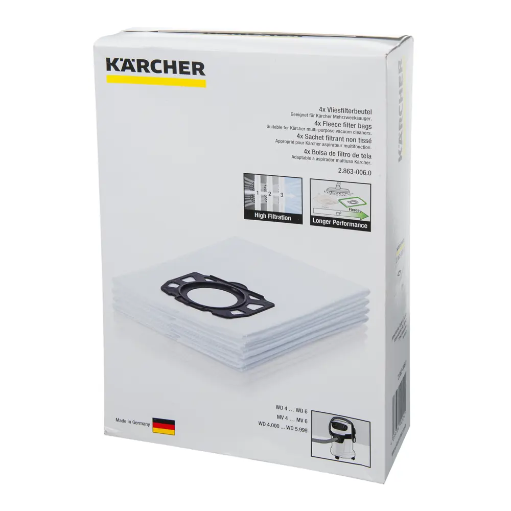 Мешки тканевые для пылесоса Karcher WD 4/5/6 30 л, 4 шт STLM-2129752 - Вид №2