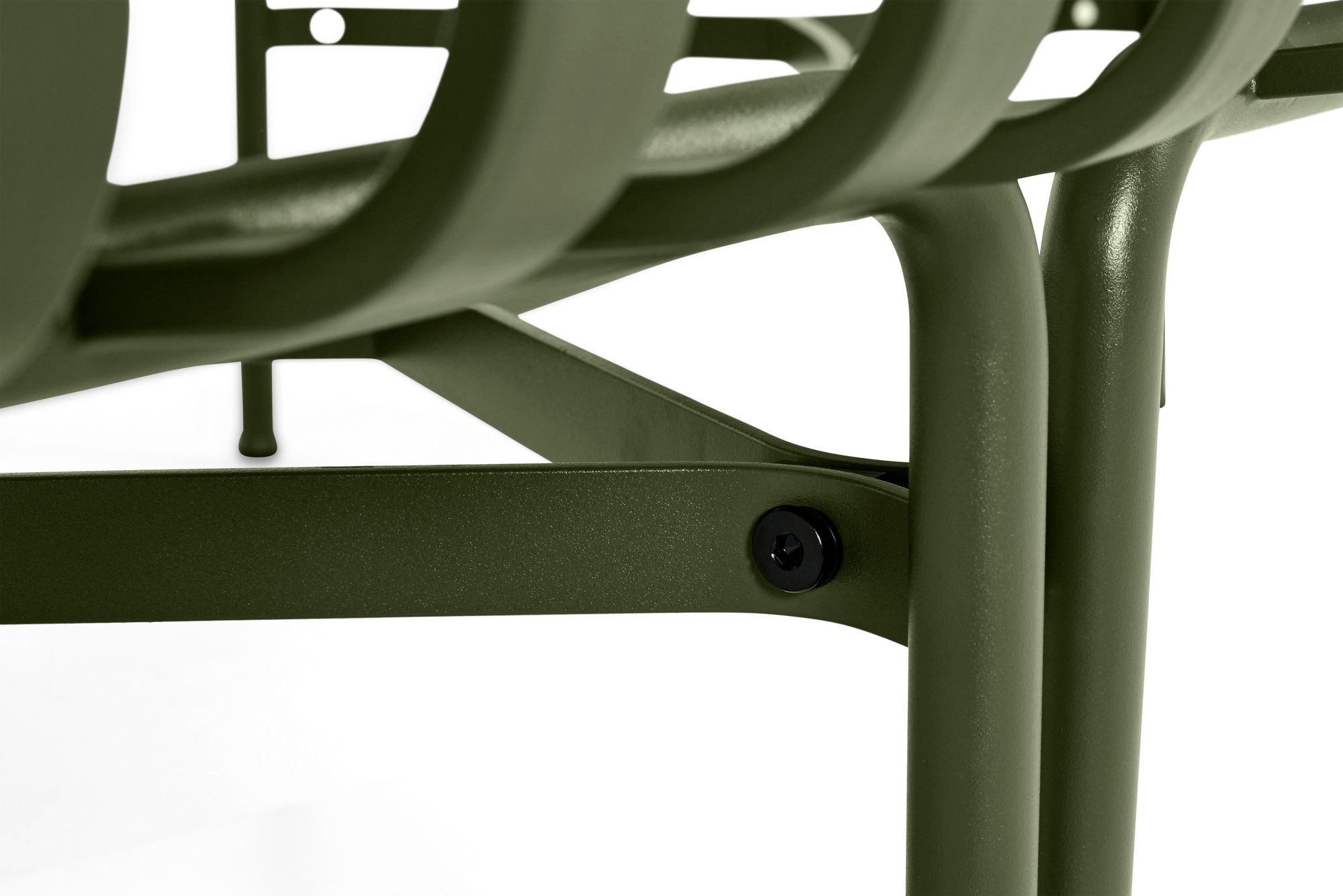 Стальная садовая скамейка с порошковым покрытием со спинкой Hay Палисад ARCH-00074175 - Вид №77