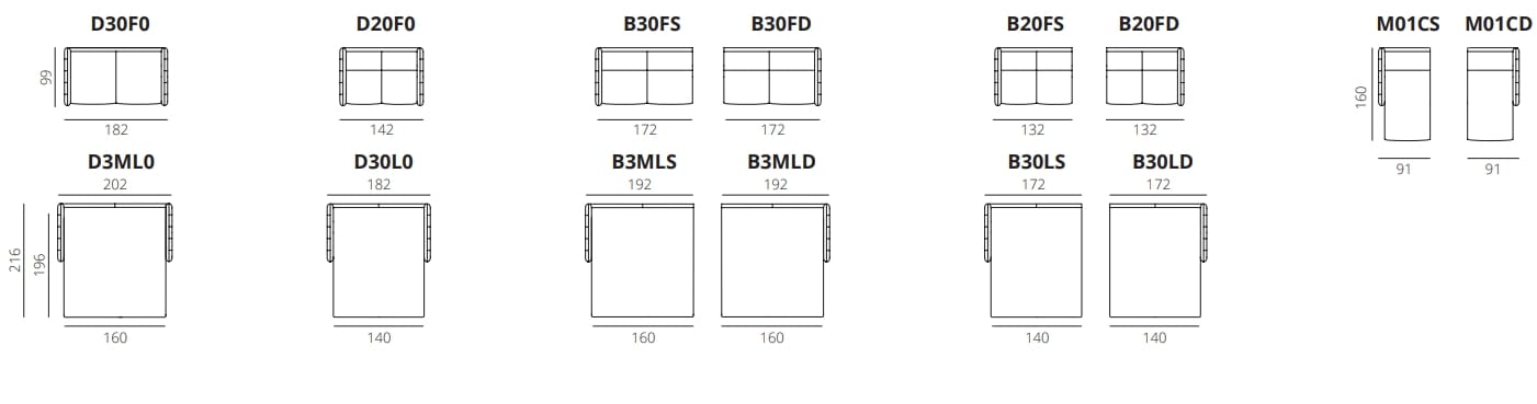 Двуспальный диван-кровать из ткани с полуостровом AERRE ITALIA MANGO ARCH-00119845 - Вид №3