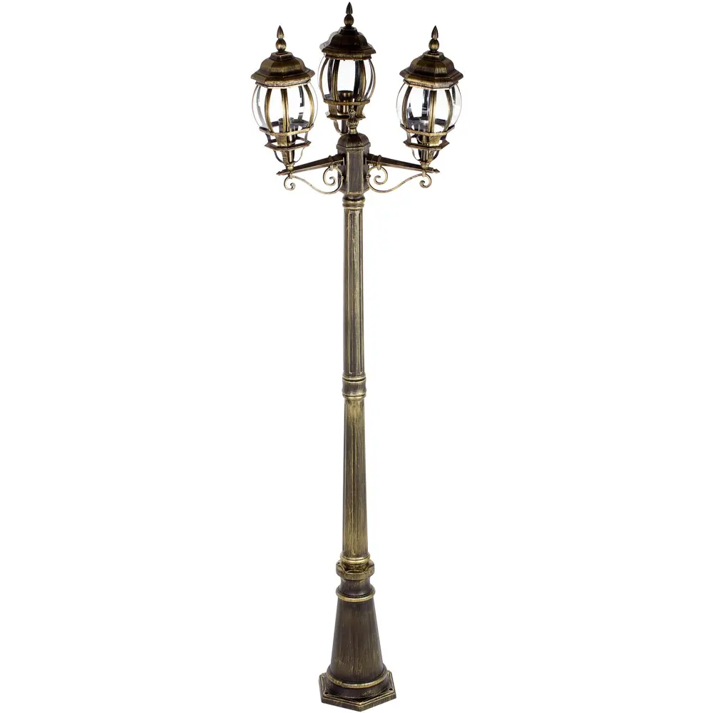 Столб уличный Inspire Dubai 3xE27х60 Вт, 2,1 м, цвет чёрный STLM-2203430