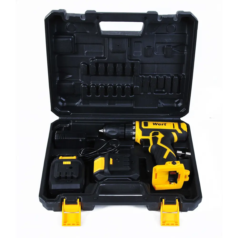 Дрель-шуруповерт аккумуляторная Wert CD 12-2TLi, 12 В Li-ion 2x1.5 Ач STLM-2000642 - Вид №18