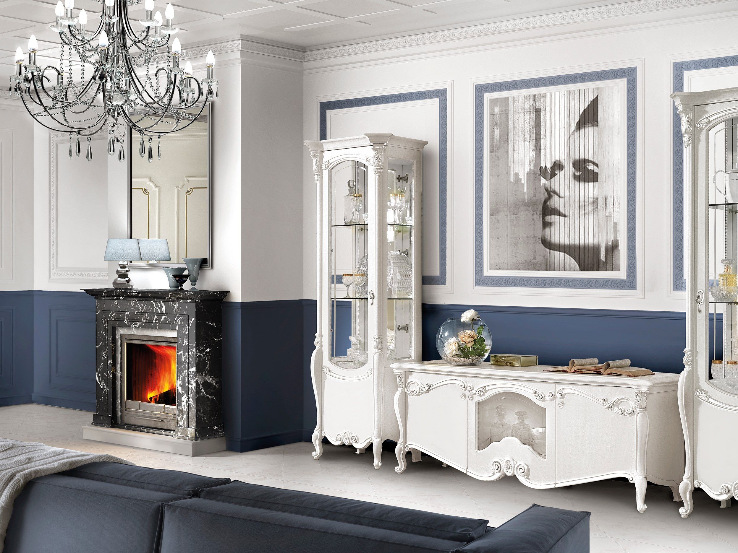 Низкий деревянный шкаф для телевизора с распашными дверцами CASA +39 Пуччини ARCH-00095402