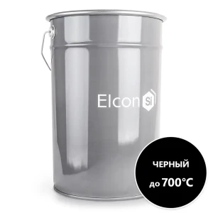 90287535 Эмаль термостойкая матовая Elcon Max Therm 00-00000005 цвет черный 25 л STLM-1385144