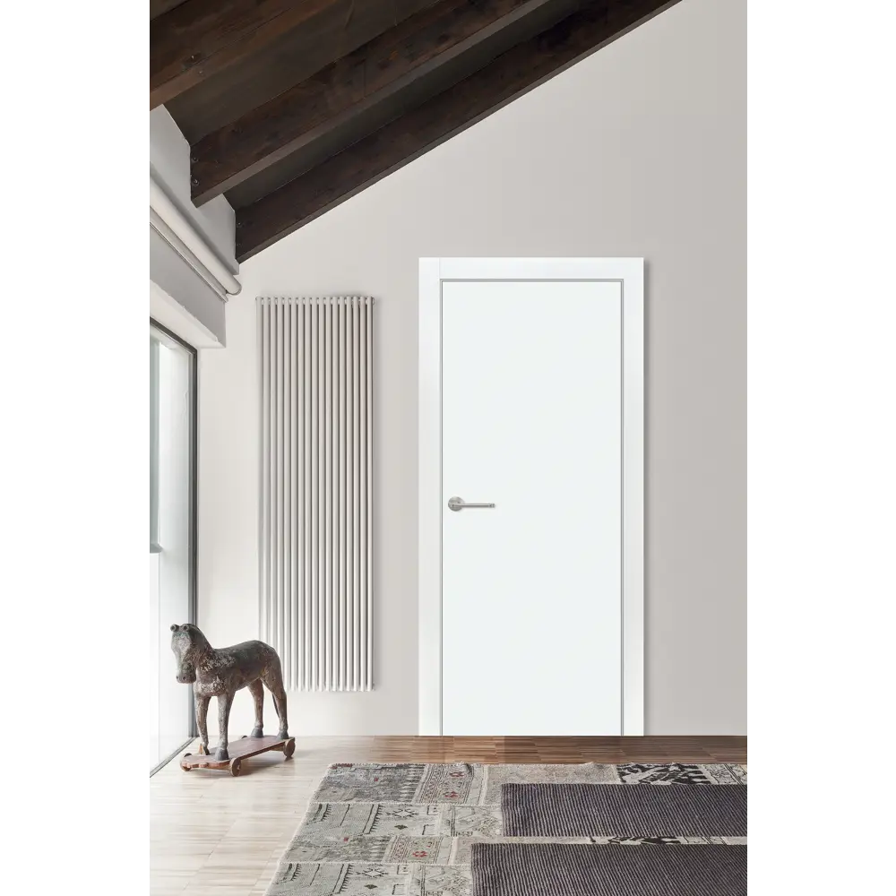 Комплект двери глухая 70x200 см финиш-бумага цвет белый с добором 200 мм ПРИНЦИП STLM-2212166 - Вид №1