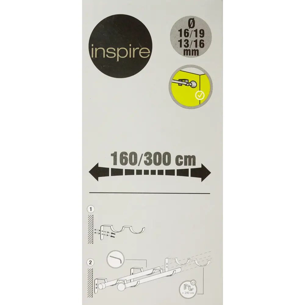 Карниз двухрядный раздвижной Inspire Шар 160-300 см цвет золотой антик STLM-2147081 - Вид №10