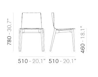 Деревянный штабелируемый стул Pedrali Мальме ARCH-00095435 - Вид №12