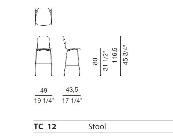 Многослойный штабелируемый стул CAPPELLINI Tate Color ARCH-00067113 - Вид №11