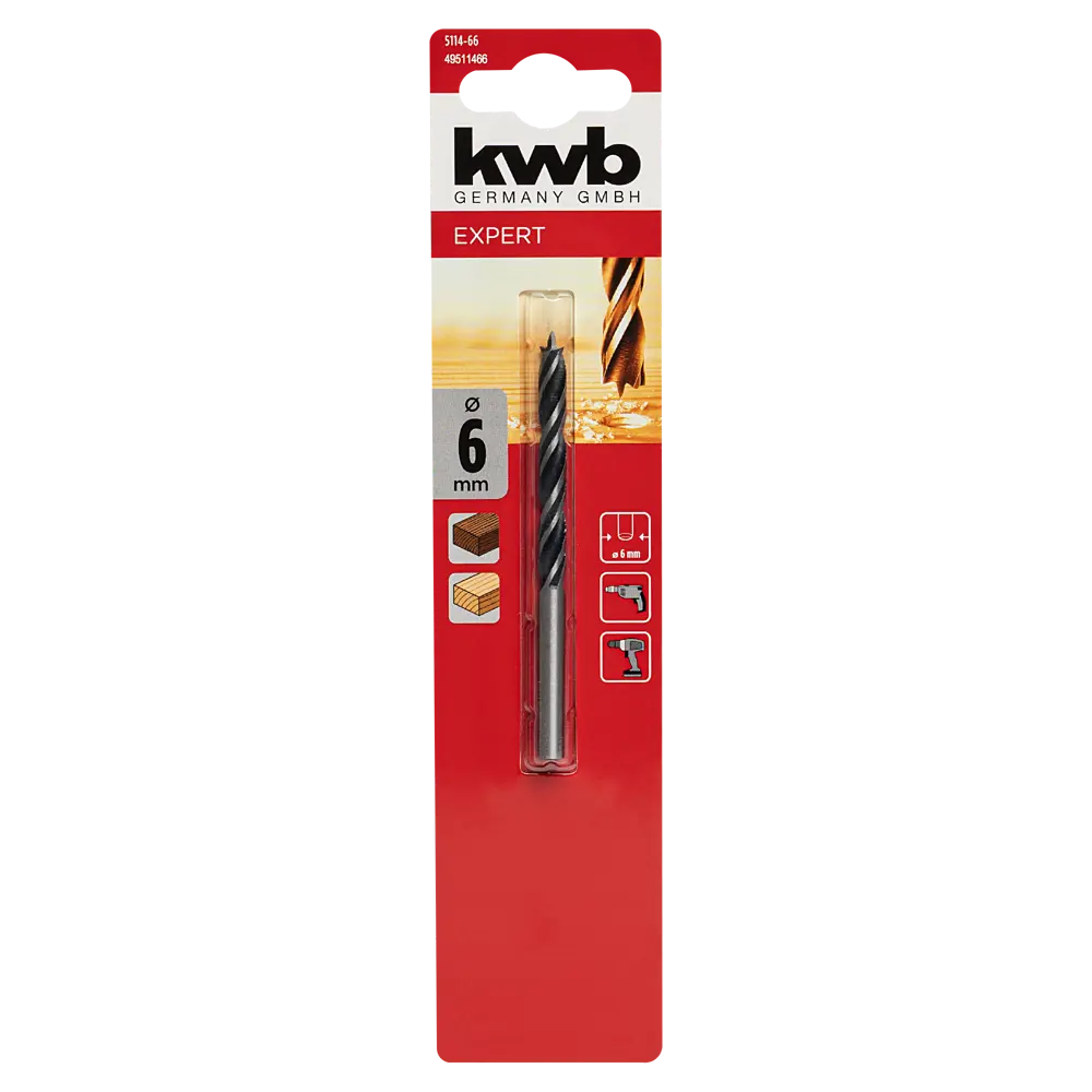Сверло спиральное по дереву KWB 5114-66 6x94 мм STLM-2054079 - Вид №3