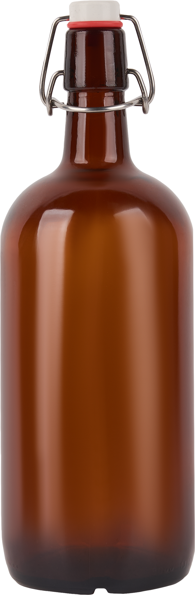 82779043 Бутылка с бугельным замком 1 л, цвет коричневый STLM-0035914 Santreyd