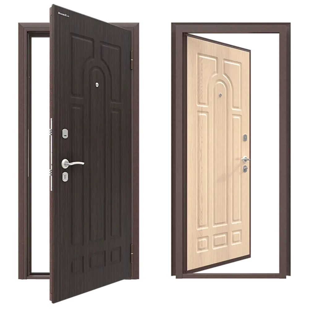 Дверь входная металлическая Оптим 88x205 см правая белый дуб DOORHAN STLM-2049343 - Вид №1