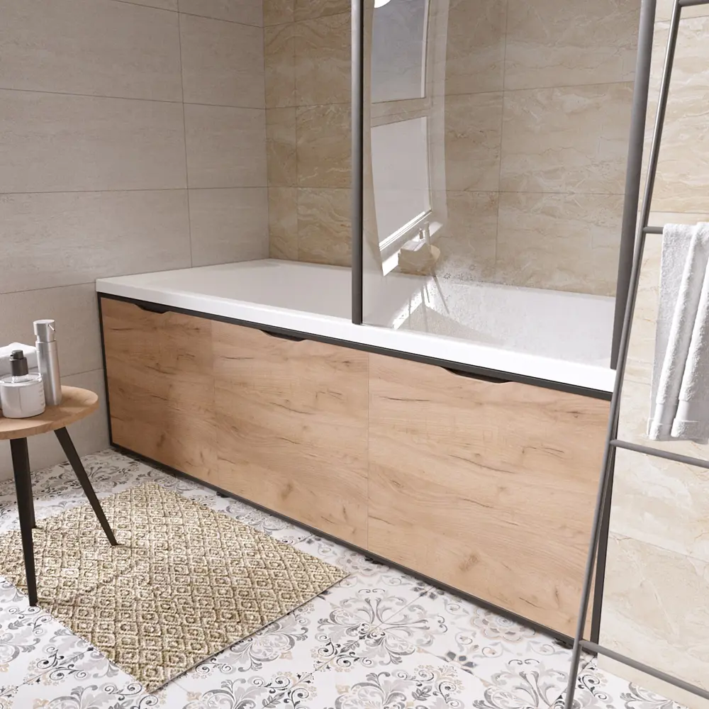 Экран под ванну 1Marka Urban откидной 54x180 см цвет дуб крафт золотой STLM-2021112 - Вид №6