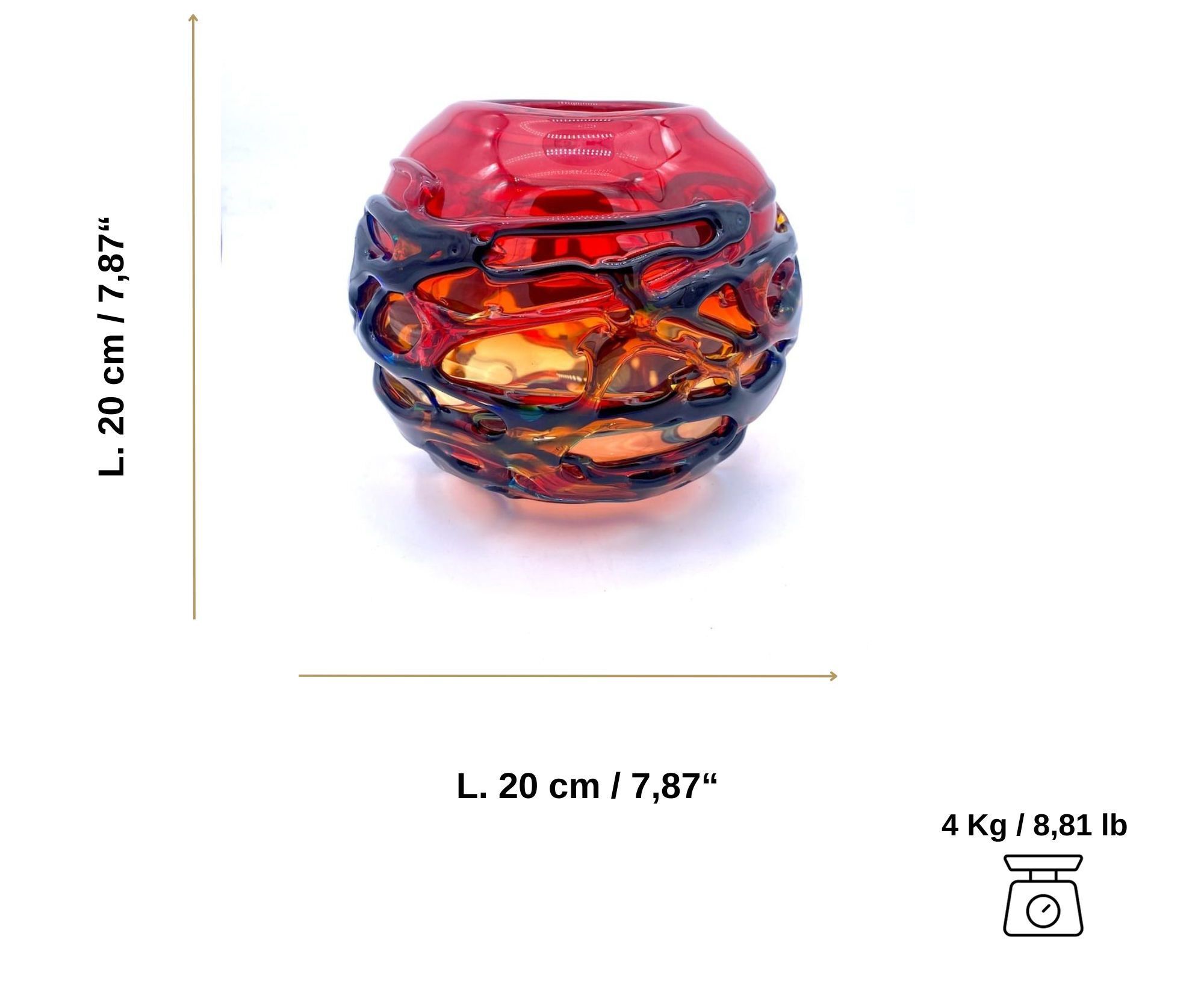 ВАЗа ручной работы из муранского стекла YourMurano Wired Vases ARCH-00033514 - Вид №9