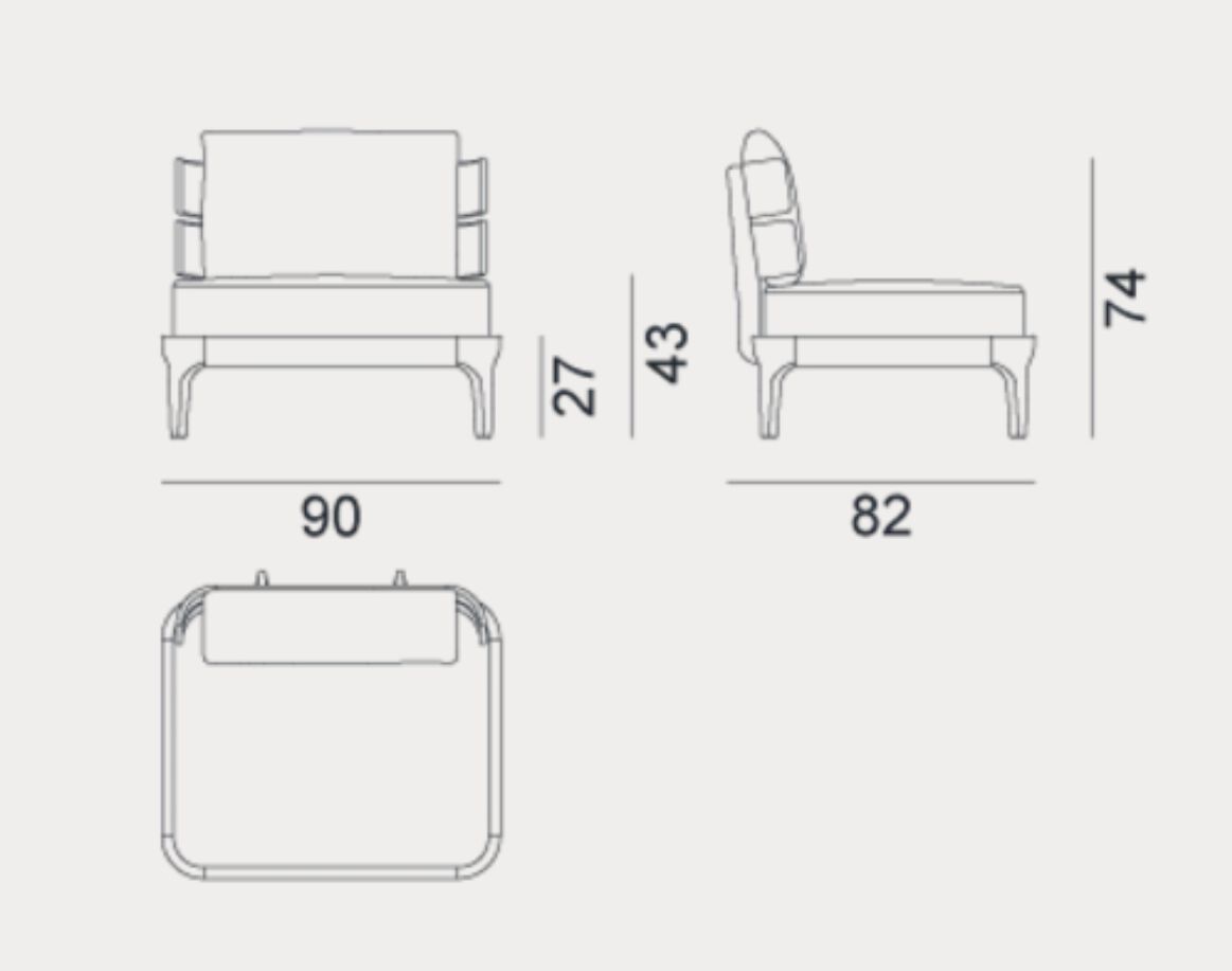 Съемное садовое кресло из тикового дерева Gervasoni Gervasoni Outdoor ARCH-00120351 - Вид №6