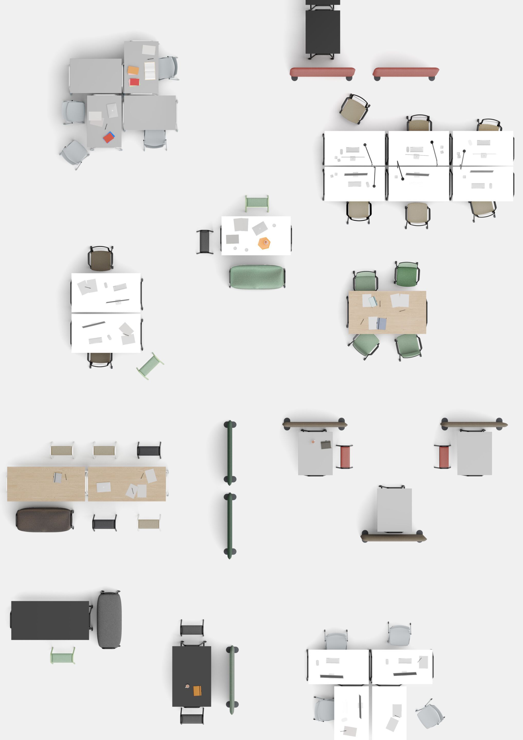 Высокий деревянный стол для совещаний с колесами IBEBI Boss ARCH-00023742 - Вид №1