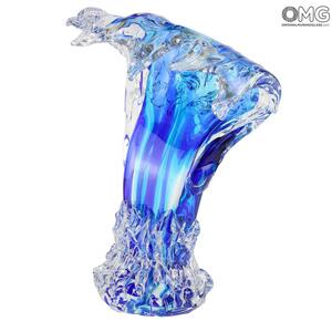 3923 ORIGINALMURANOGLASS Скульптура Волна Хокусая - муранское стекло OMG 18 см