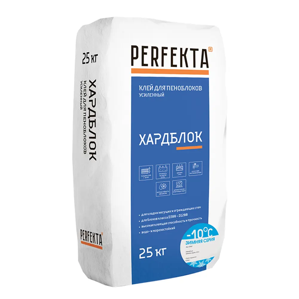 Клей для блоков Perfekta Хардблок зимний D1200 25 кг Хардблок Зима STLM-2204600