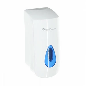 DTN101 Дозатор жидкого мыла TOP MAXI, емкость 800 мл, АБС-пластик, белый, синее окно Merida