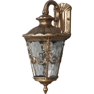 Бра уличное вниз Электростандарт Diadema 1xE27х60 Вт, цвет чернёное золото, IP44