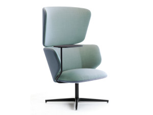 Тканевое вращающееся кресло с журнальным столиком