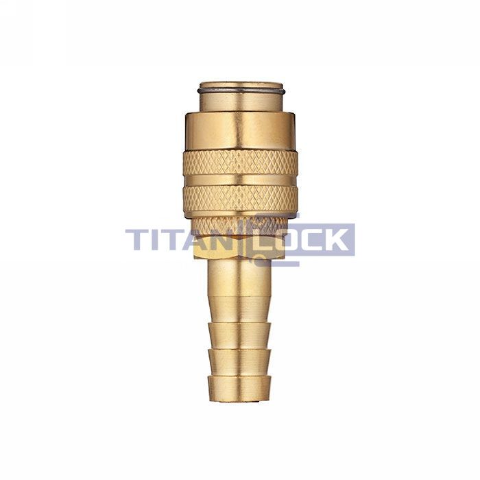 3/8in, БРС серия D, ISO 6150 B, розетка, хвост под рукав, латунь TL3DFH-B TITAN LOCK  - Вид №3