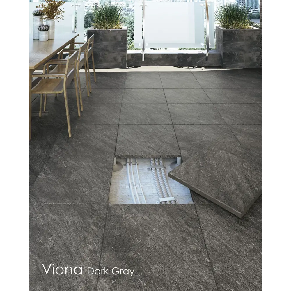 Керамогранит PERSEPOLIS TILE Viona Dark Grey 60x120см цвет серый