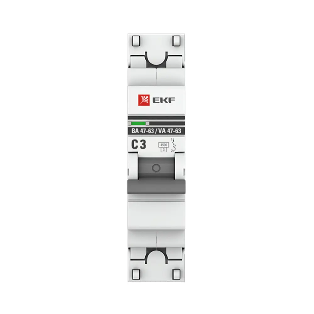 Автоматический выключатель EKF PROxima ВА47-63 1P C3 А 4.5 кА mcb4763-1-03C-pro STLM-2174360 - Вид №2