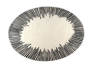 Овальный шерстяной ковер