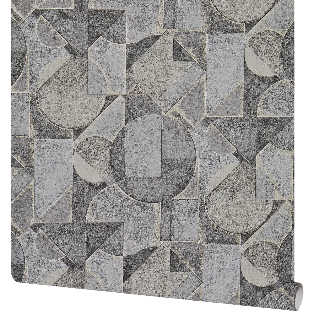 Обои флизелиновые Ateliero Cubus графитовые 1.06 м AT88194-15 STLM-2196614