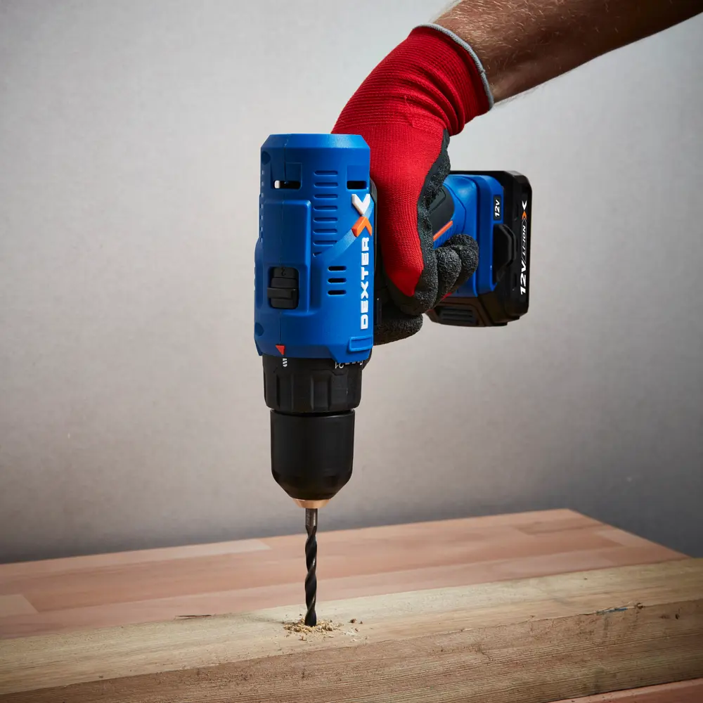 Дрель аккумуляторная Dexter 5, 12 В Li-ion 2x2 Ач STLM-2167307 - Вид №13