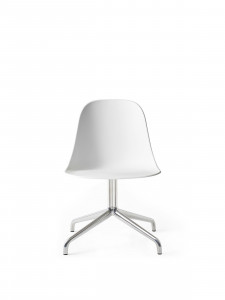 9396939-0205ZZZZ MENU Боковой обеденный стул Harbour, со звездообразным основанием Полированный алюминий | белый